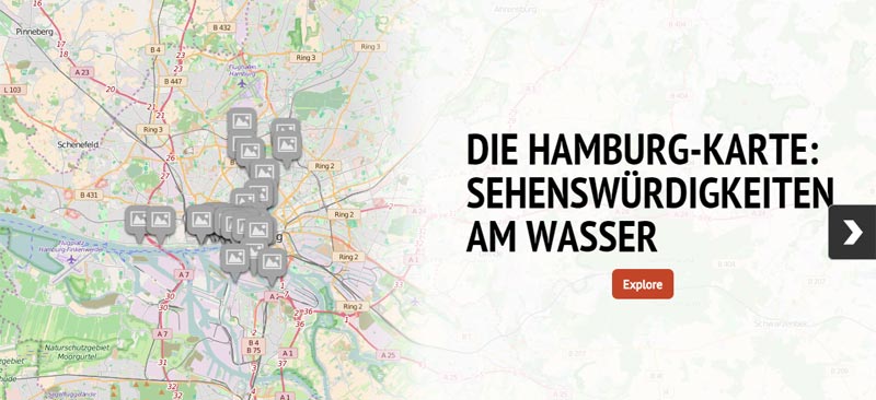 Alles auf eine Karte gesetzt: Hamburgs Sehenswürdigkeiten am Wasser